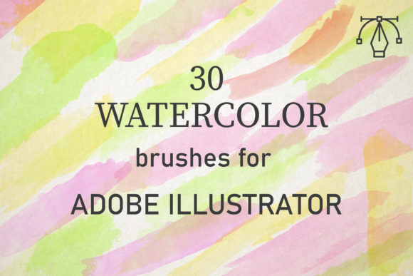 30 Watercolor Brushes for Illustrator