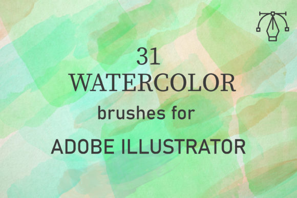 31 Watercolor Brushes for Illustrator