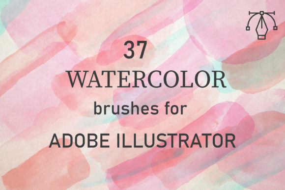 37 Watercolor Brushes for Illustrator