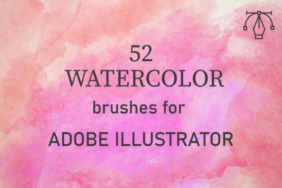 52 Watercolor Brushes for Illustrator