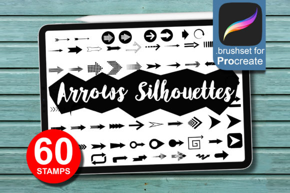 60 Arrow Brushes for Procreate
