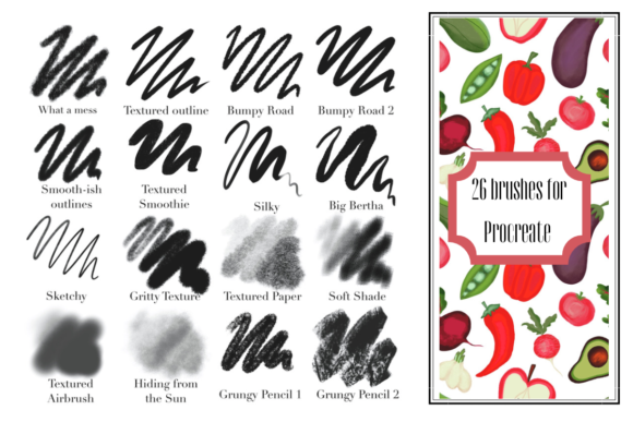 Brush Bundle - 26 Brushes for Procreate: A Practical Toolkit for Textured Digital Art