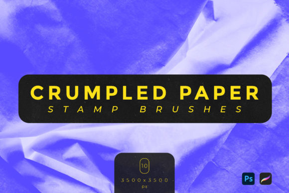 Crumpled Paper Stamp Brushes for Digital Art