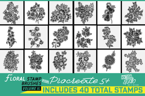 Floral Stamp Brushes Volume II: A Practical Guide for Procreate Artists