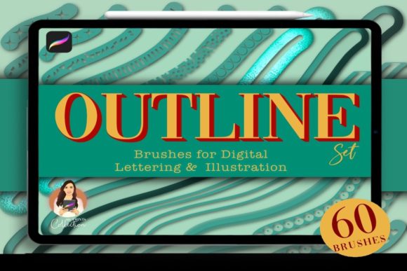 Mastering Digital Line Work with 60 Outline Procreate Brushes