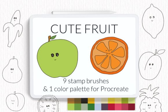Maximize Your Digital Illustrations with Cute Fruit Procreate Stamp Brushes