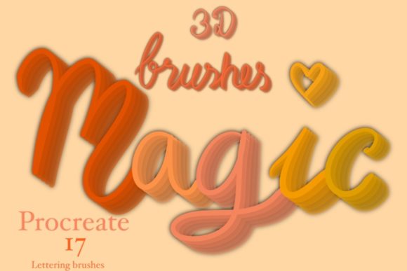 Procreate 3D Lettering Brushes
