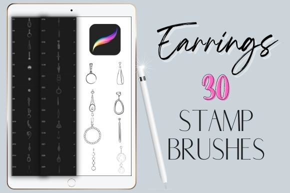 Procreate Earrings Jewelry Stamp Brushes