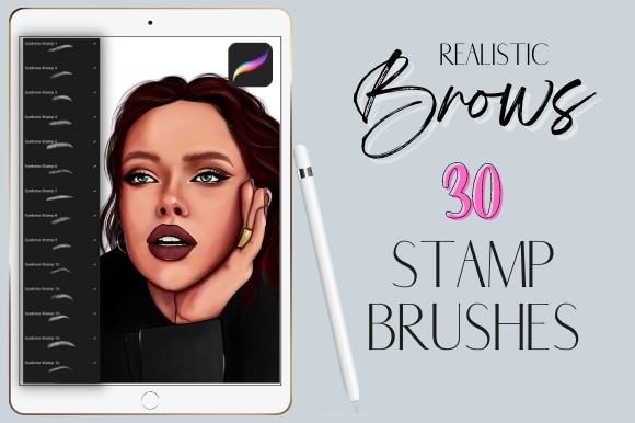 Procreate Eyebrow Stamp Brushes Set