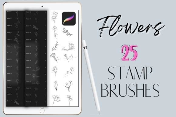 Procreate Flowers Stamp Brushes Set: Elevating Digital Art with Hand-Drawn Romance