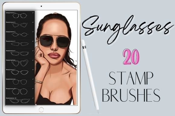 Procreate Sun Glasses Stamp Brushes