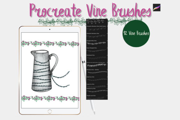 Procreate Vine Brushes - Various: Elevating Digital Art and Print Design