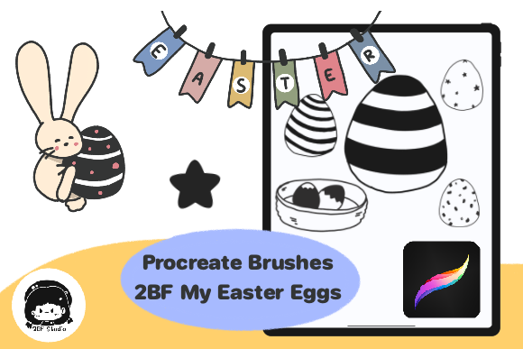 Strategic Visual Communication with Procreate Brushes 2BF My Easter Eggs