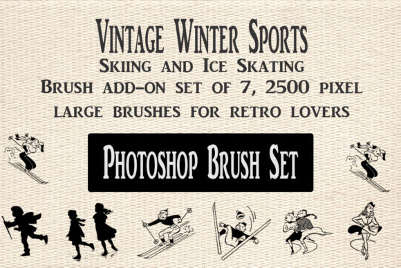 Vintage Winter Sports Photoshop Brushes